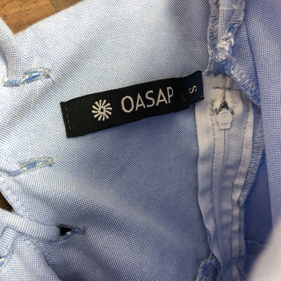 OASAP | Lace Up Strappy Tie‎ Up Backside Sweetheart Denim Dress - Picture 8 of 8